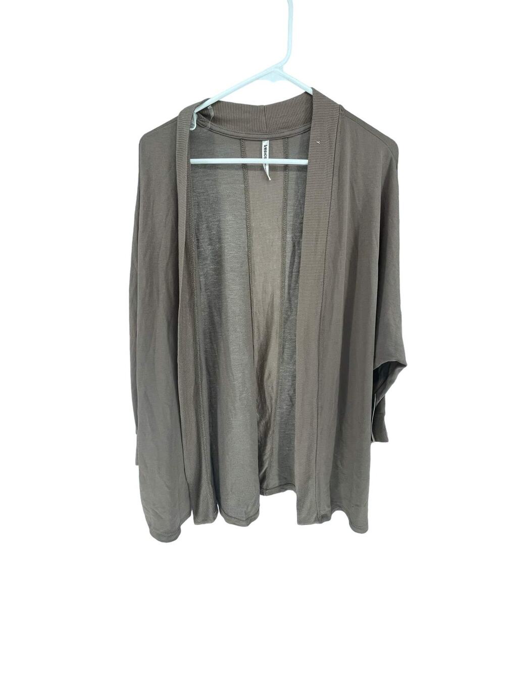 NWT Tresics Brown Long Sleeve Open Front Cardigan Sweater Women's Size Large